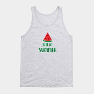 Hello Summer with fresh watermelon Tank Top